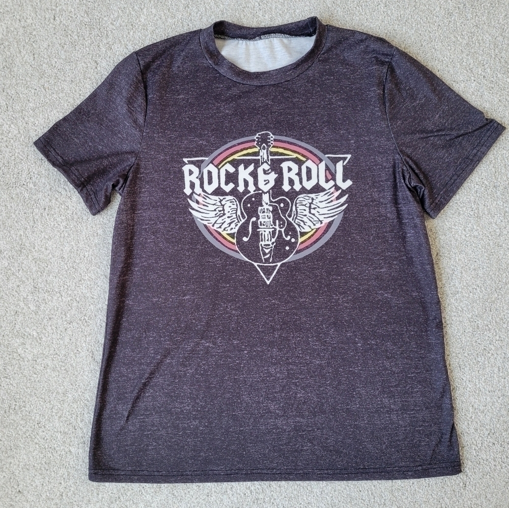 ✨SHEIN LUNE Letter Graphic Rock & Roll Tee✨